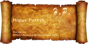 Hogya Patrik névjegykártya